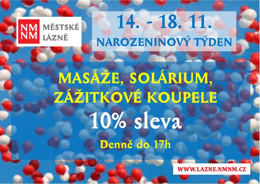 MĚSTSKÉ LÁZNĚ SLAVÍ NAROZENINY!