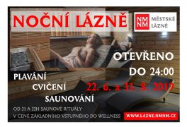 Noční saunování a koupání 31.8.2019