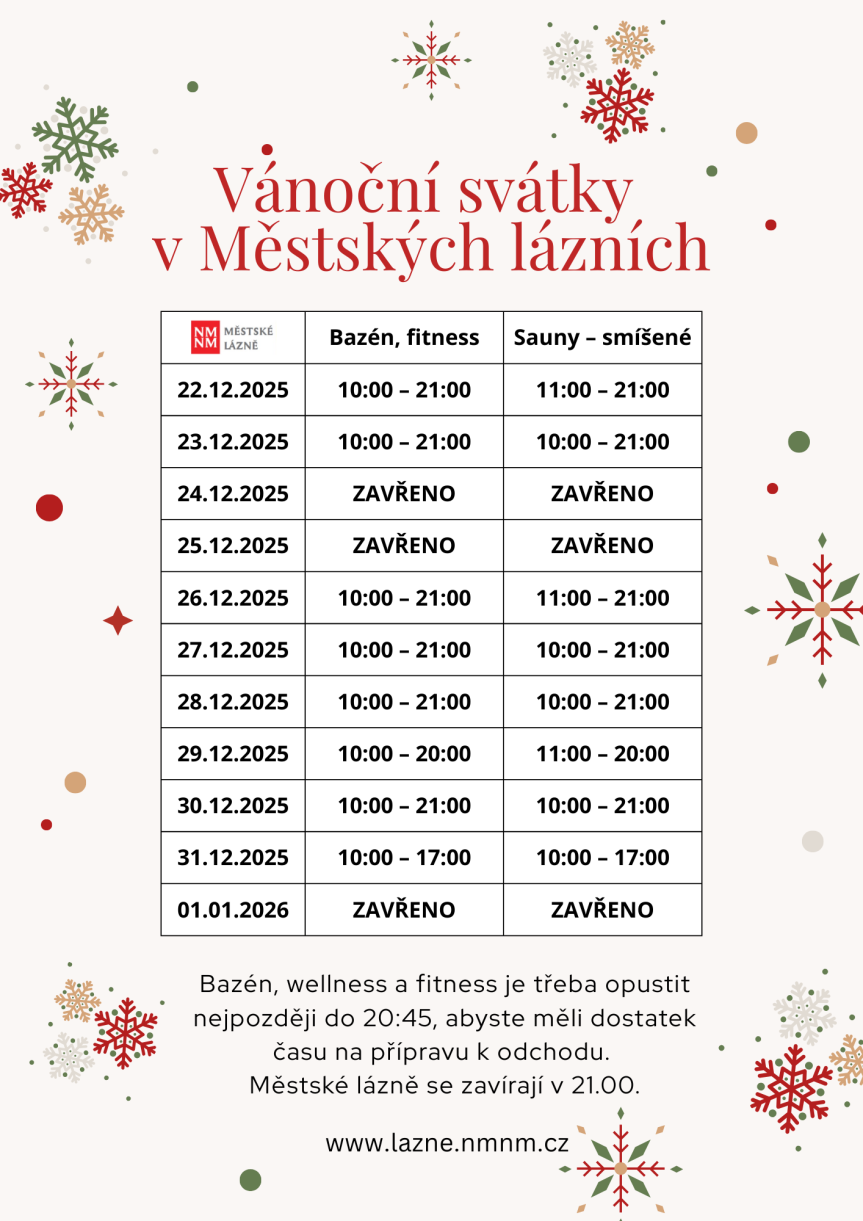 Provozní doba o svátcích